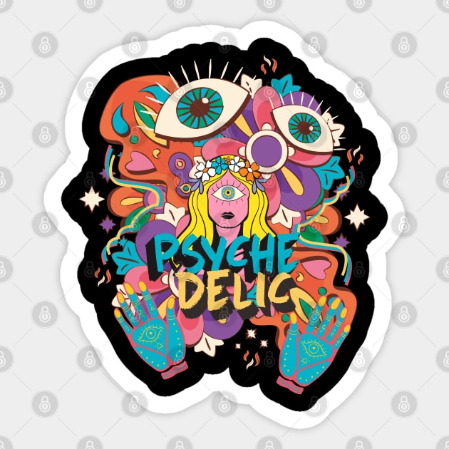 Psychedelic Sticker by Insomnia_Project